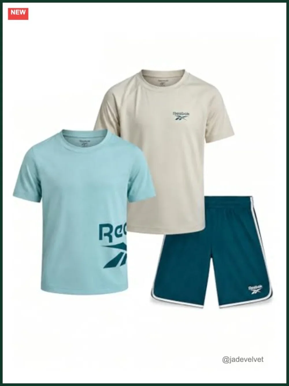 3-Piece Boys Athletic Shorts & Tees Set - Summer
